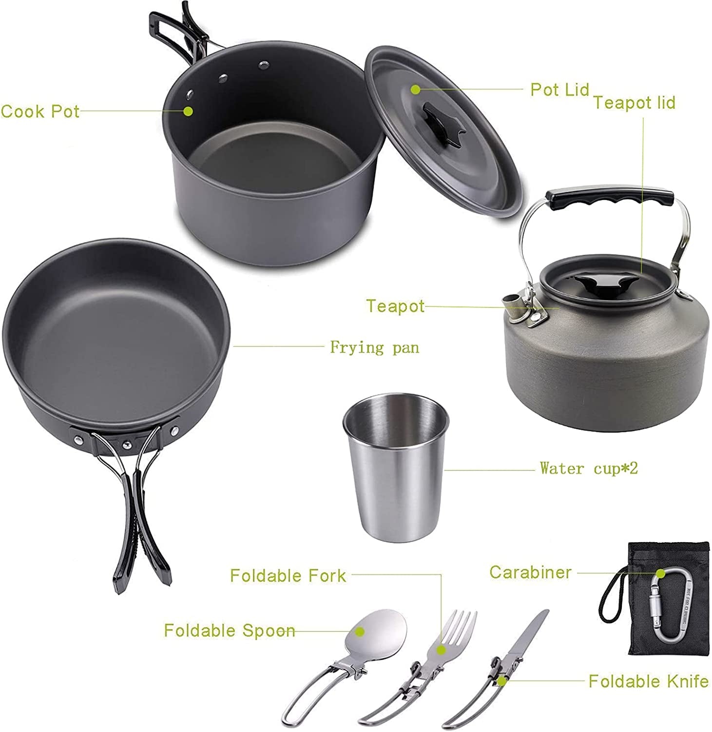 Outdoor camping cookware Set 