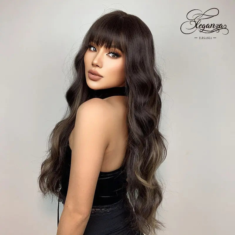 *Jlo | Synthetic Wig | Brown | 28 Inches | [Eleganza]