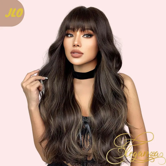 *Jlo | Synthetic Wig | Brown | 28 Inches | [Eleganza]