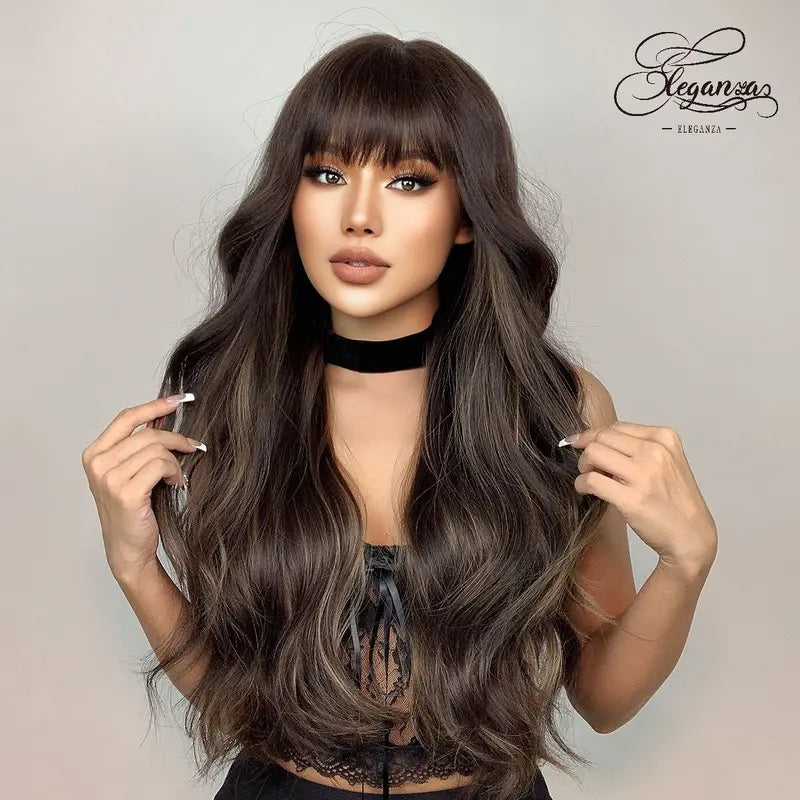 *Jlo | Synthetic Wig | Brown | 28 Inches | [Eleganza]